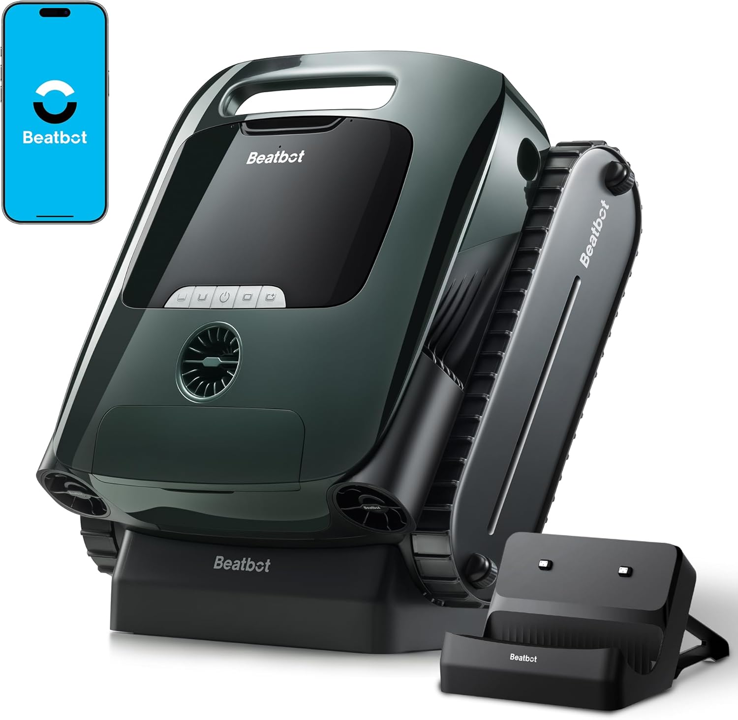 Beatbot AquaSense 2 Pro Pool Vacuum Robot with Charging Dock Station,Unmatched 5-in-1 Cleaning, Skims Water Surface with Remote Navigation, Surface Parking, Clarifies Water,for Pools up to 3,875 Sq.ft