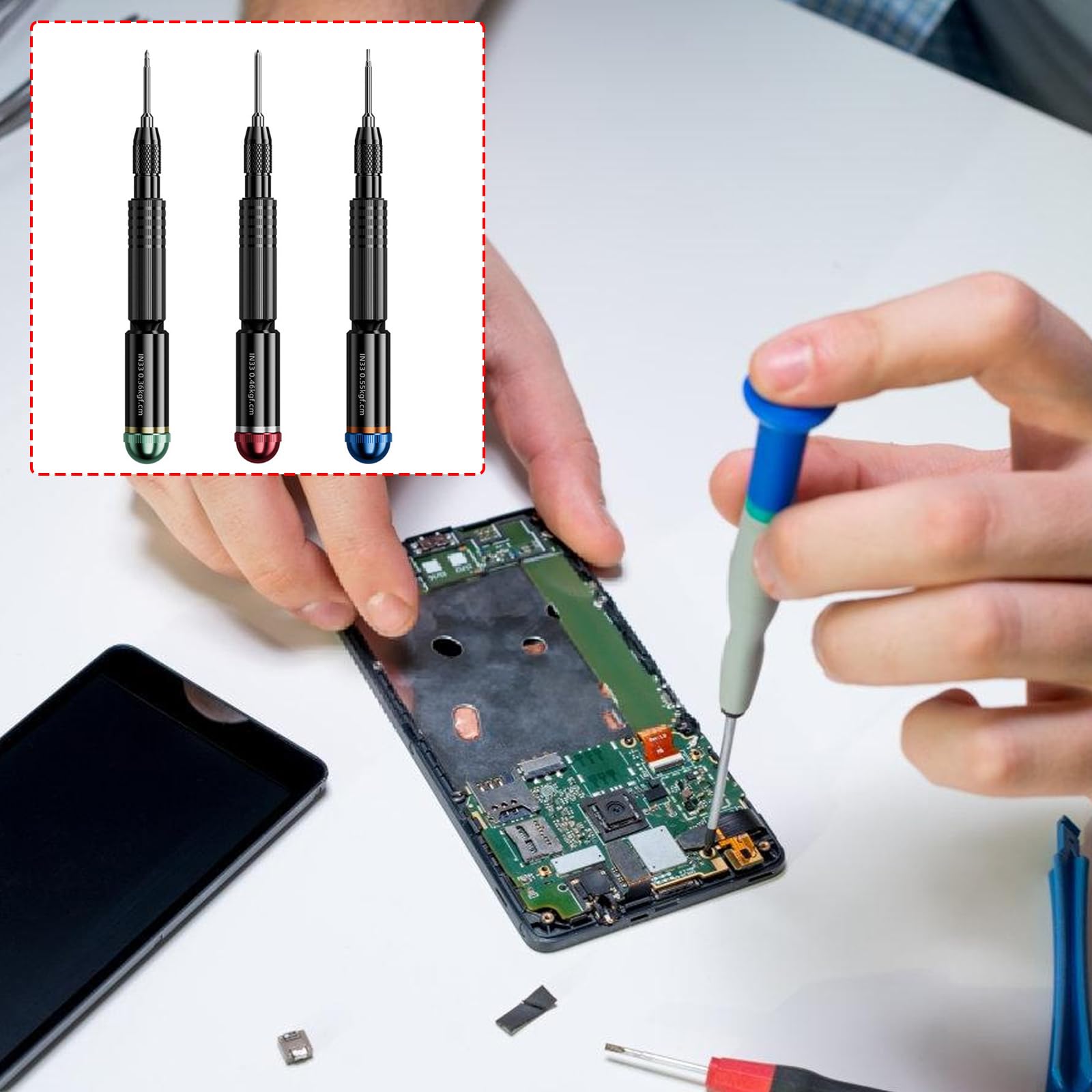 Set di cacciaviti a coppia fissa per tablet e smontaggio con impugnatura ergonomica