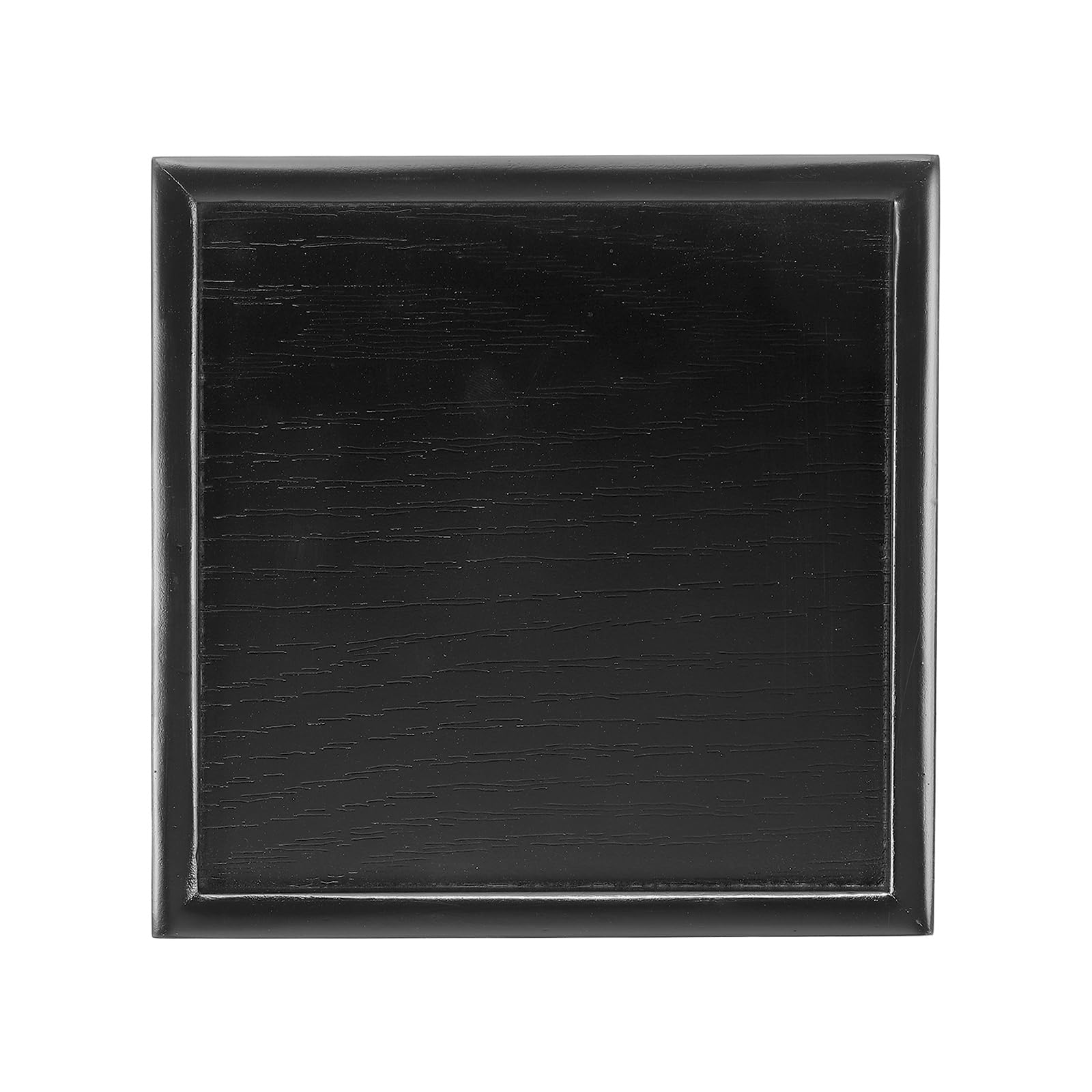Serviertablett aus Holz, quadratisch, Serviertablett, dekorative Platte, 21,6 x 22,6 cm, passend für Heimdekoration, Küche, Couchtisch, Kerzenhalter, Schwarz