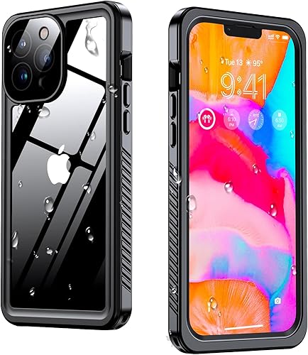 Humixx Funda impermeable para iPhone 13 Pro Max, lente integrada y protector de pantalla [IP68 bajo el agua] [protección militar de 14 pies] [360