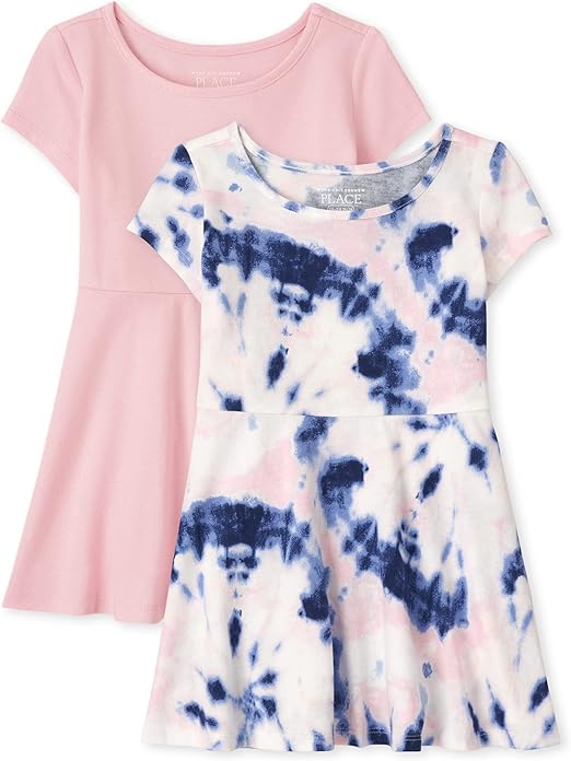 The Children's Place 2 Pack Toddler Girls Tie Dye Skater Dress 2-Pack