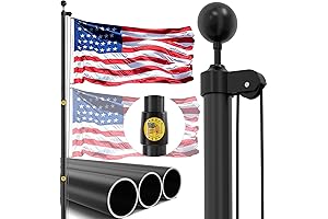 20ft Flag Pole Kit: Residential Flagpole for High Wind and Outdoor Durability