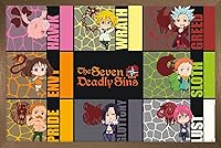 Vista 15 de Trends International The Seven Deadly Sins: Season 3 - Póster de pared de Chibi Sins, 34 pulgadas de largo x 22.4 pulgadas, versión enmarcada