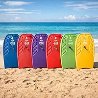 Prancha Bodyboard Aloha 87cm com Leash de Segurança, Estrutura Reforçada em Poliestireno para Praia, Ondas e Verão