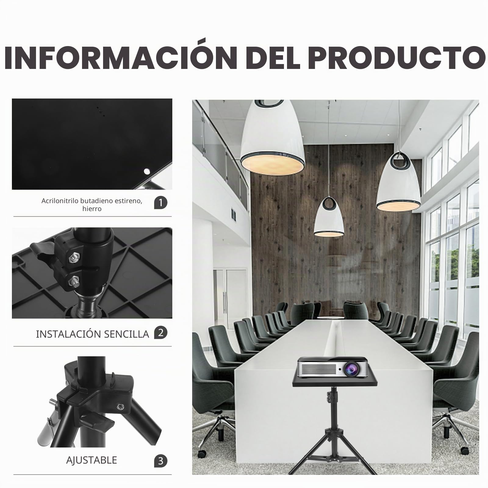 SUPVOX Soporte De Trípode para Proyector Altura Ajustable Trípode para Proyector con Altura Ajustable Trípode para Portátil Estante para Atril Planchar contra La Pared Varilla Telescópica
