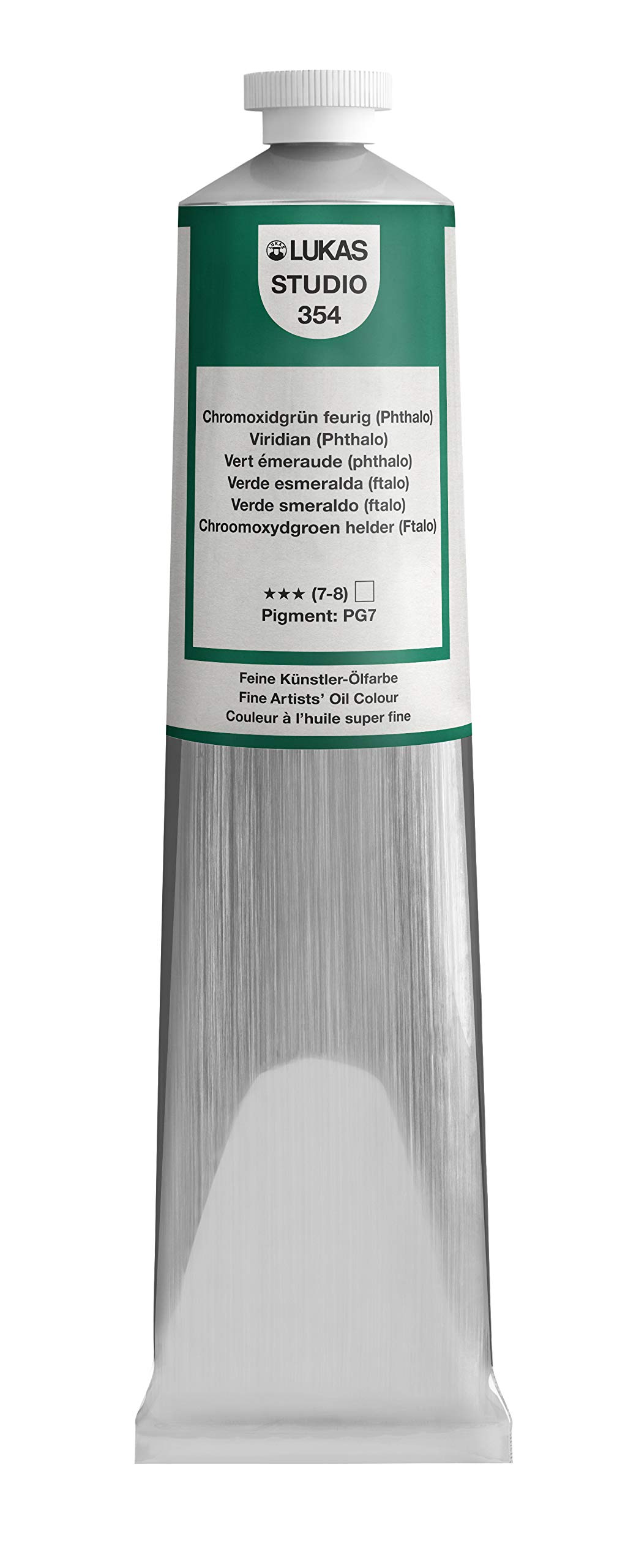 LUKASStudio Oil 200 ml Premium Quality Colour Chrome Oxide Green Fiery (Phthalo)