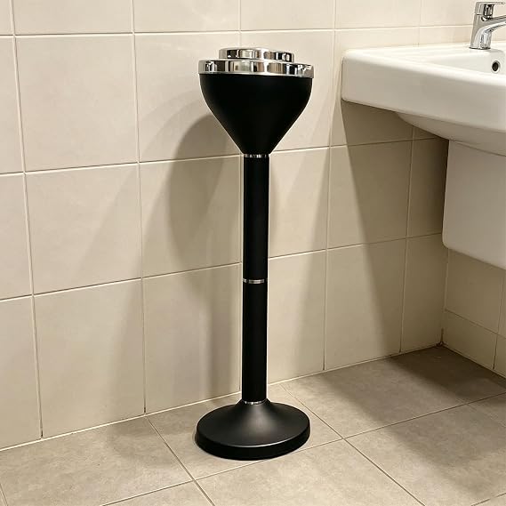 Duty Standing Ashtray Having Secure Cover for Containing Clinker in Various Indoor Settings Lobby Ashtray