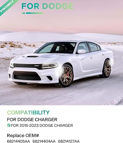 Miniatura 5 de Smoked lens White LED Side Marker Light for Dodge Charger 2015 2016 2017 2018 2019 2020 2021 2022 2023 Front Rear Fender Running Lamp Reperter with