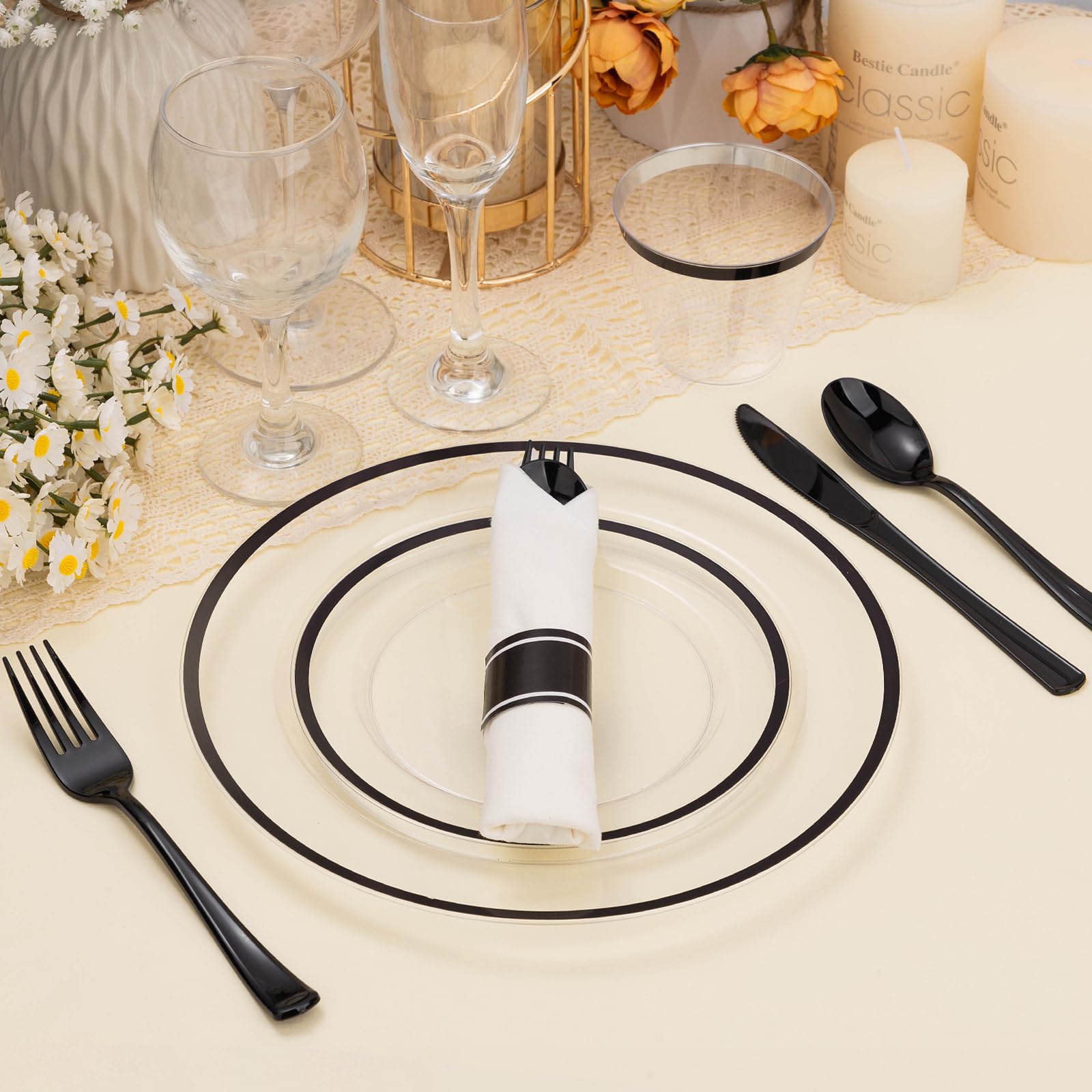 BESTSTAR 350 Piece Disposable Plates Set -6
