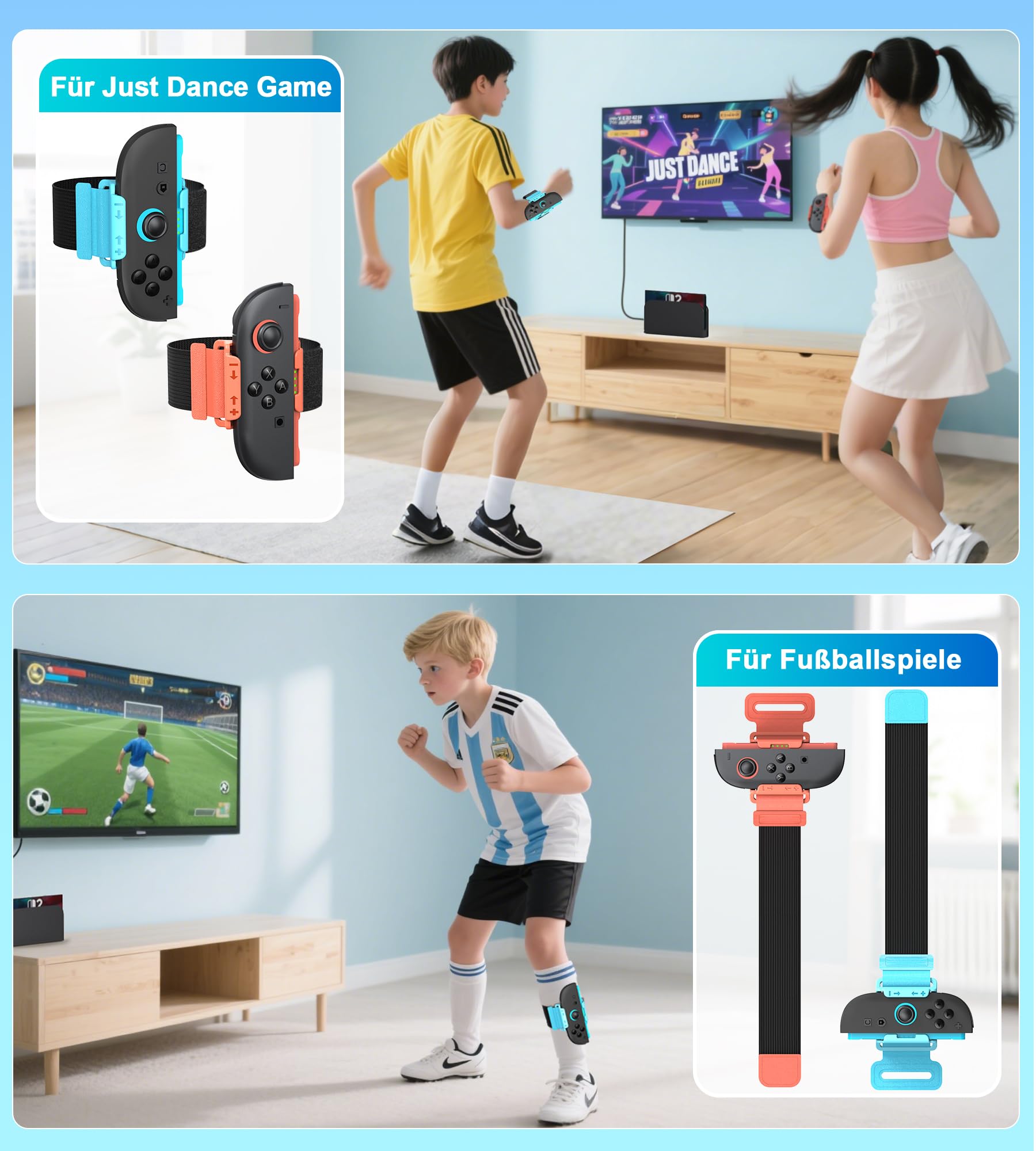 20 in 1 Switch 2 Sport Zubehör Set für Nintendo Switch 2, Familienparty Paket Sportspiele Zubehör, Aufbewahrung für Switch 2 Sport Spiel Organizer,20 Stück(nur fur Switch 2)