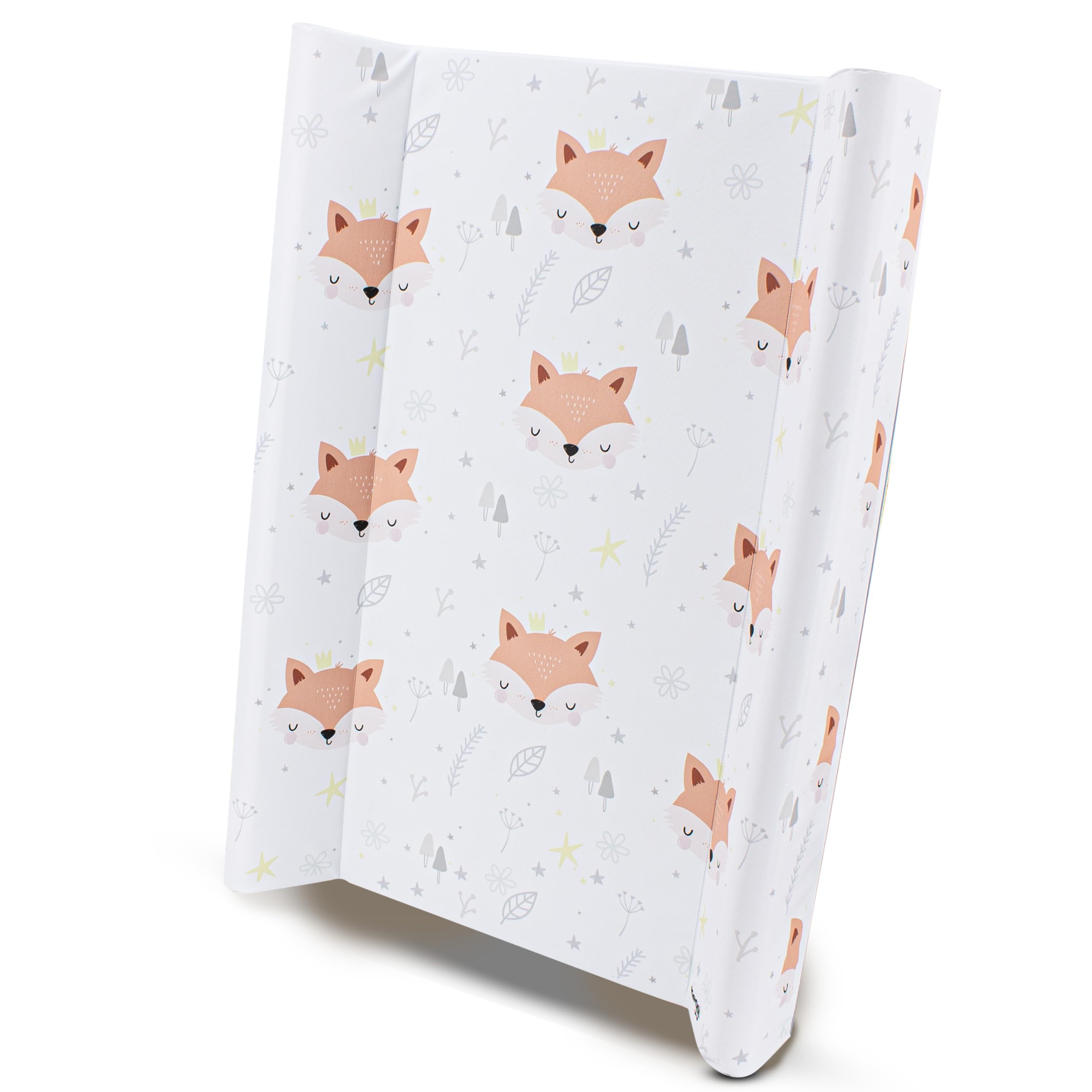 Wickelauflage 50x70 cm - abwaschbare Wickelunterlage mit Lineal - stabile Wickeltischauflage fürs Babybett - stark gepolstert, rutschfest, PVC - Wickelmatte in verschiedenen Designs