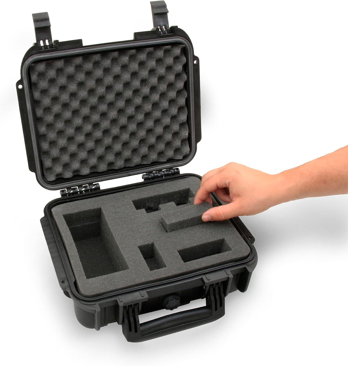 CASEMATIX 14" Two Gun Hard Case for 2 Handguns - Waterproof & Shockproof 2 Pistol Hard Case, Double Handgun Case with Accessory Storage for Multiple Magazines, Ammo Box and Other Accessories : Sports & Outdoors