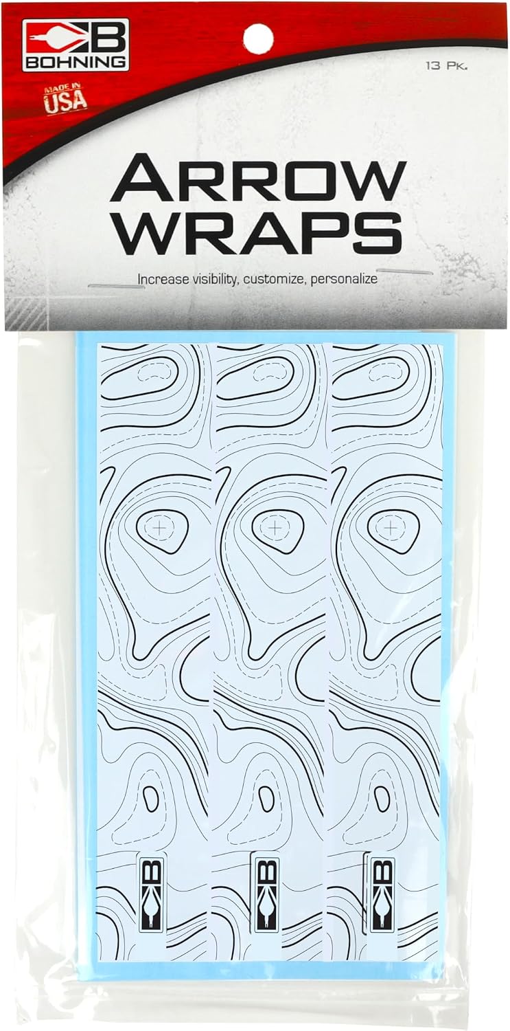 Bohning 5.5" Topographical Arrow Wraps, Small, White