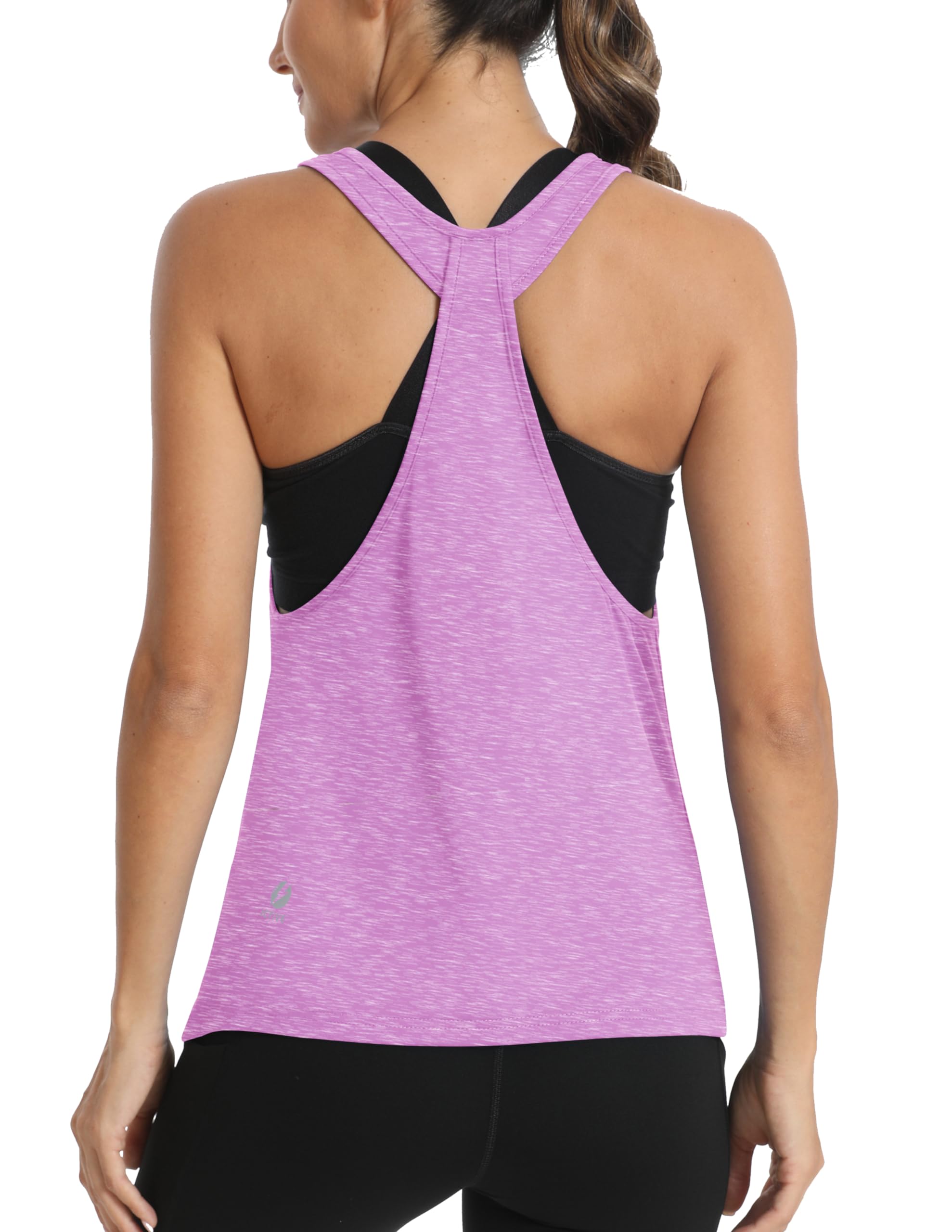 ICTIVE Workout Tops for Women Sleeveless Open Back Muscle Racerback Exercise Tank Shirts