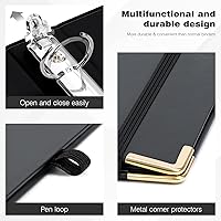 Vista 186 de Ospelelf Mini 3 Ring Binder, 2 Inch, Cute Pink Marble Binder for 5.5" x 8.5" with 5 Tab Dividers, File Folder Labels and Low Profile Clipboards