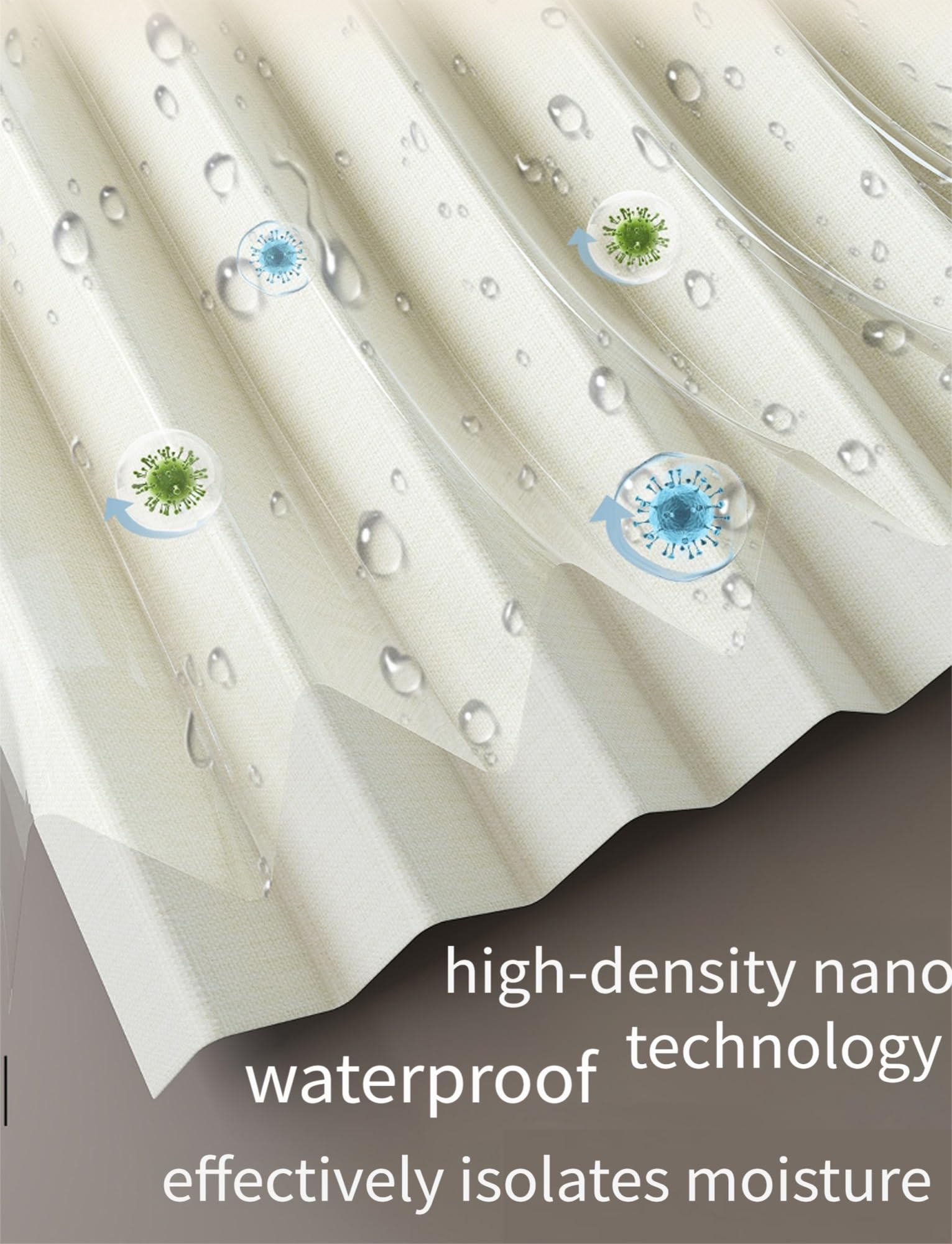 Cortina de ducha ajustable sin taladro, divisor de baño plegable impermeable con ventosas, barra de ducha extraíble para separación en húmedo y seco, fácil de instalar