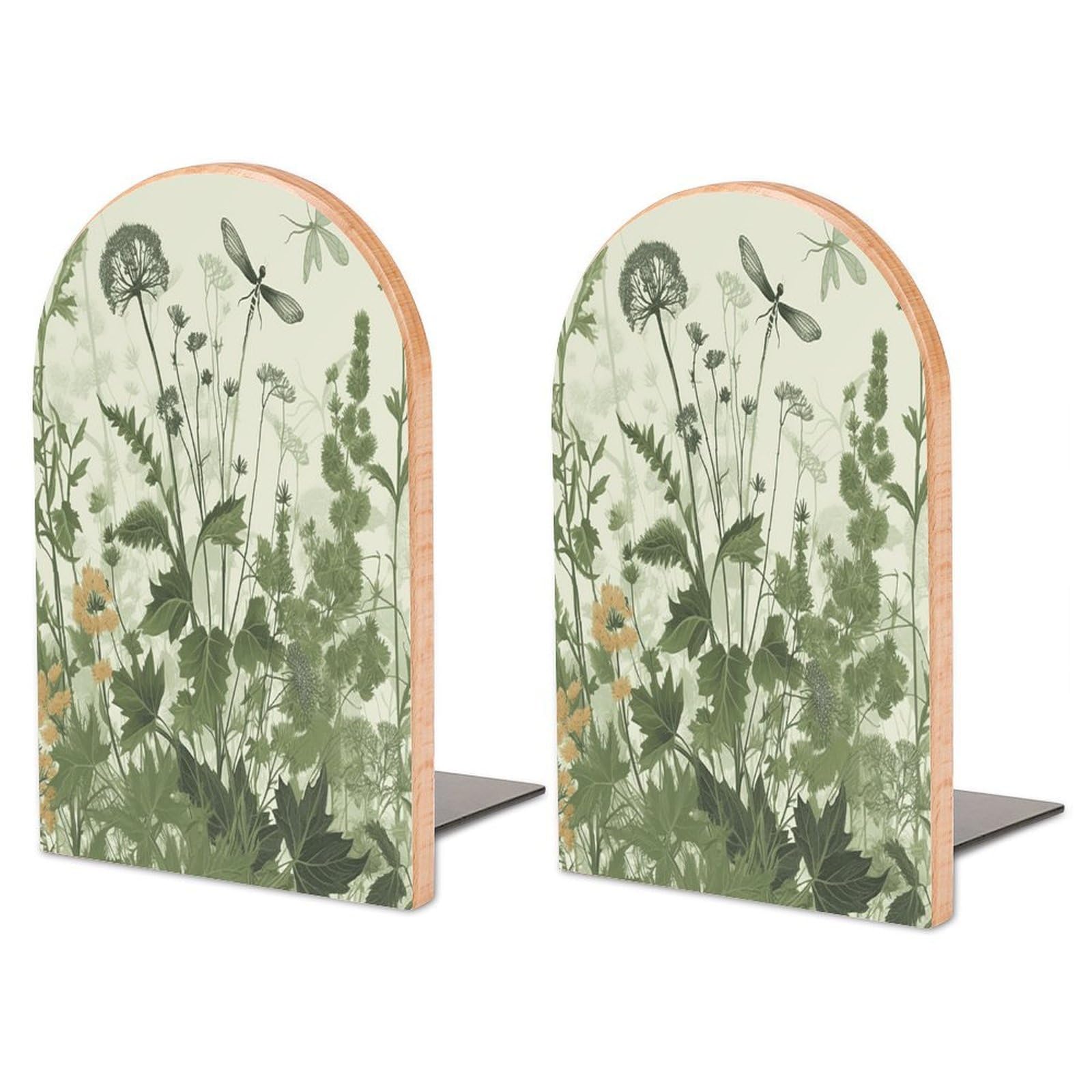 Sujetalibros de madera con libélulas ideal para regalar a lectores