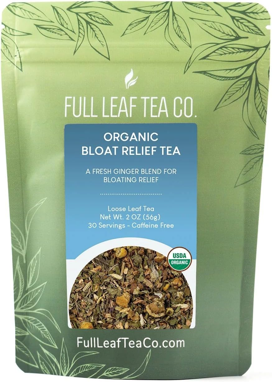 Organic Bloat Relief Tea - 2 Ounce (Approx. 30 Servings) | Full Leaf Tea Co.