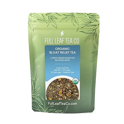 Té orgánico para aliviar la hinchazón - 2 onzas (aproximadamente 30 porciones)  Full Leaf Tea Co.