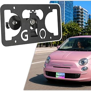 No Drill License Plate Mount Fits 2013-2019 Fiat 500, 500e or Abarth