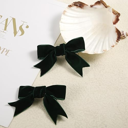 Miniatura 7 de 2 pinzas de terciopelo para el cabello, 3.15 pulgadas, pasador para el cabello, lazos de cocodrilo, pinzas para el cabello, horquillas vintage