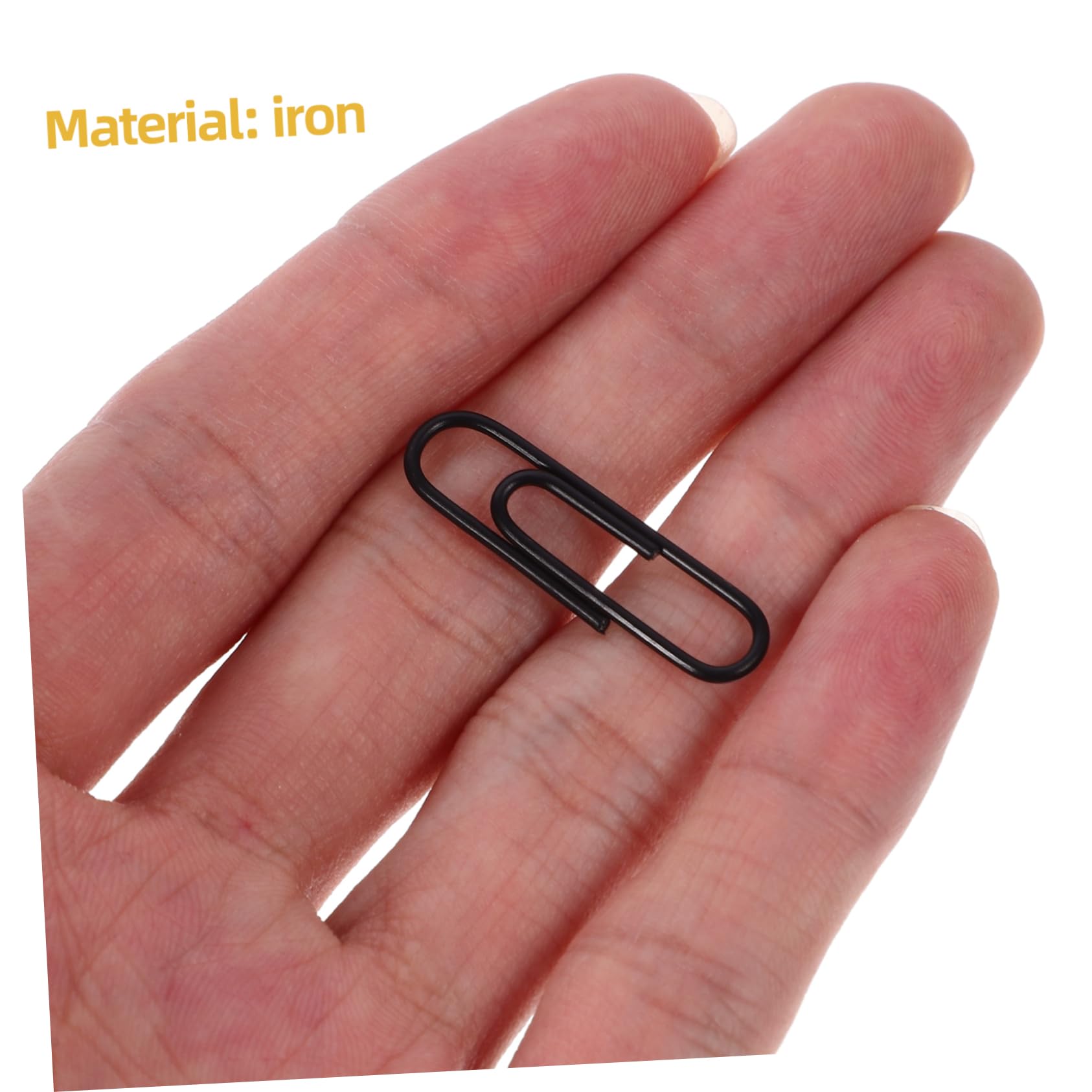HOMSFOU 5 Sätze Paperclip Briefpapier Dokumentclips kleine Büroklammer Binder Büroklammer Büroklammern für Papierkram Büroklammern für Dokumente Dateiclips Plastik Black