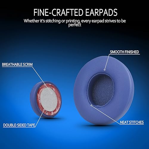 Vista 60 de Krone Kalpasmos Almohadilla de repuesto de gel refrescante para auriculares Beats Solo 2 y 3 inalámbricos/con cable, almohadilla de oído instantánea