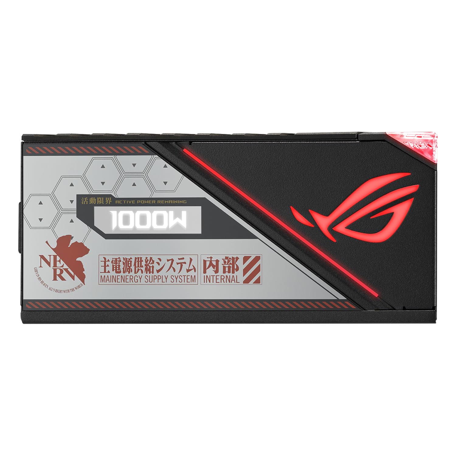 ASUS ROG Thor 1000W Platinum II Fuente de Alimentación Modular, 80+ Platinum, Certificado Lambda A++, Disipadores ROG, Ventilador PWM de 135 mm, Modo 0dB, Panel OLED, Cables con Funda, Aura Sync