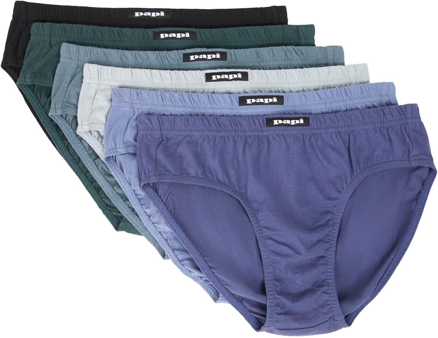 papi Men's 6-pack Cotton Low Rise Briefs – Soft Stretch Fabric With Supportive Fit