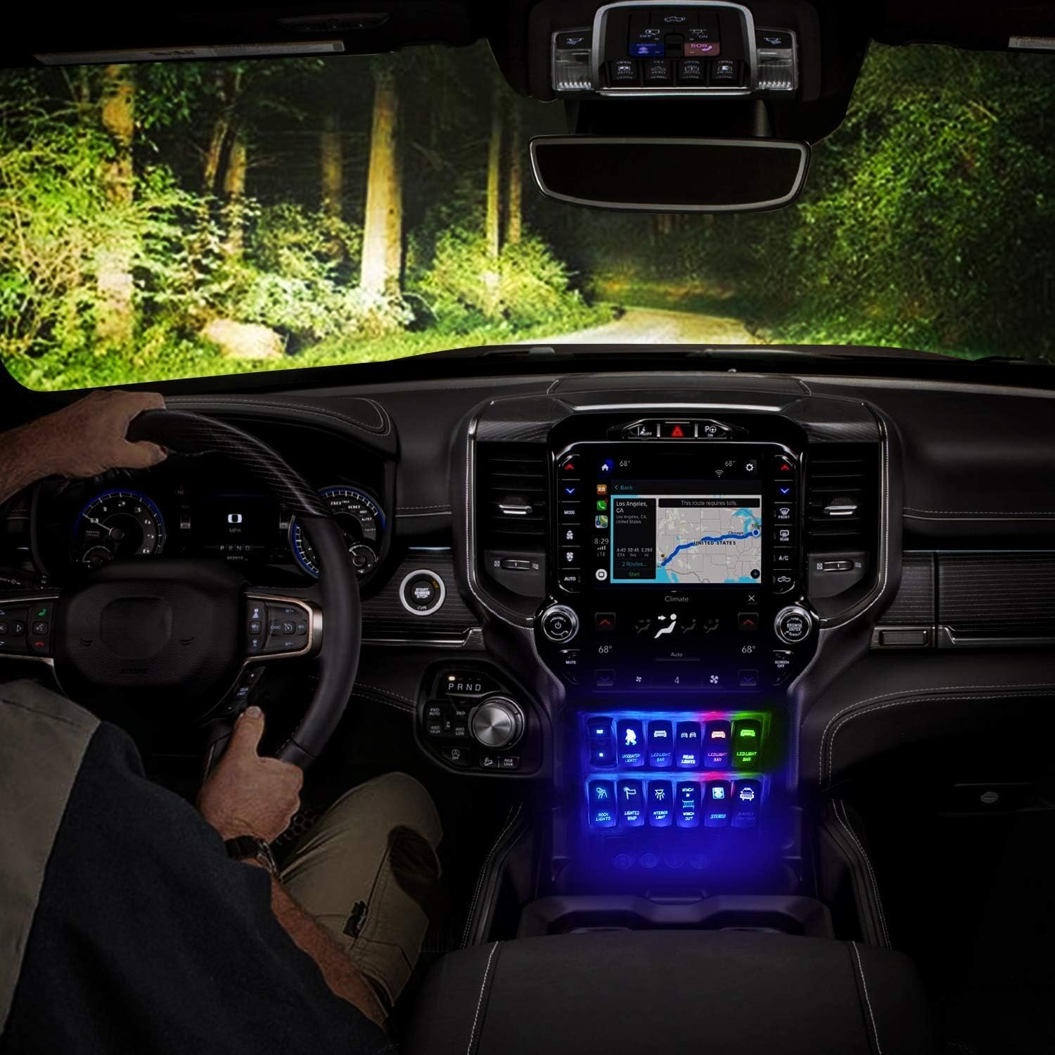 Interruttore Bilanciere Universale Per Frecce Con LED Verde Lampeggiante – 12V/24V IP67 Per ATV, Camper, Barca