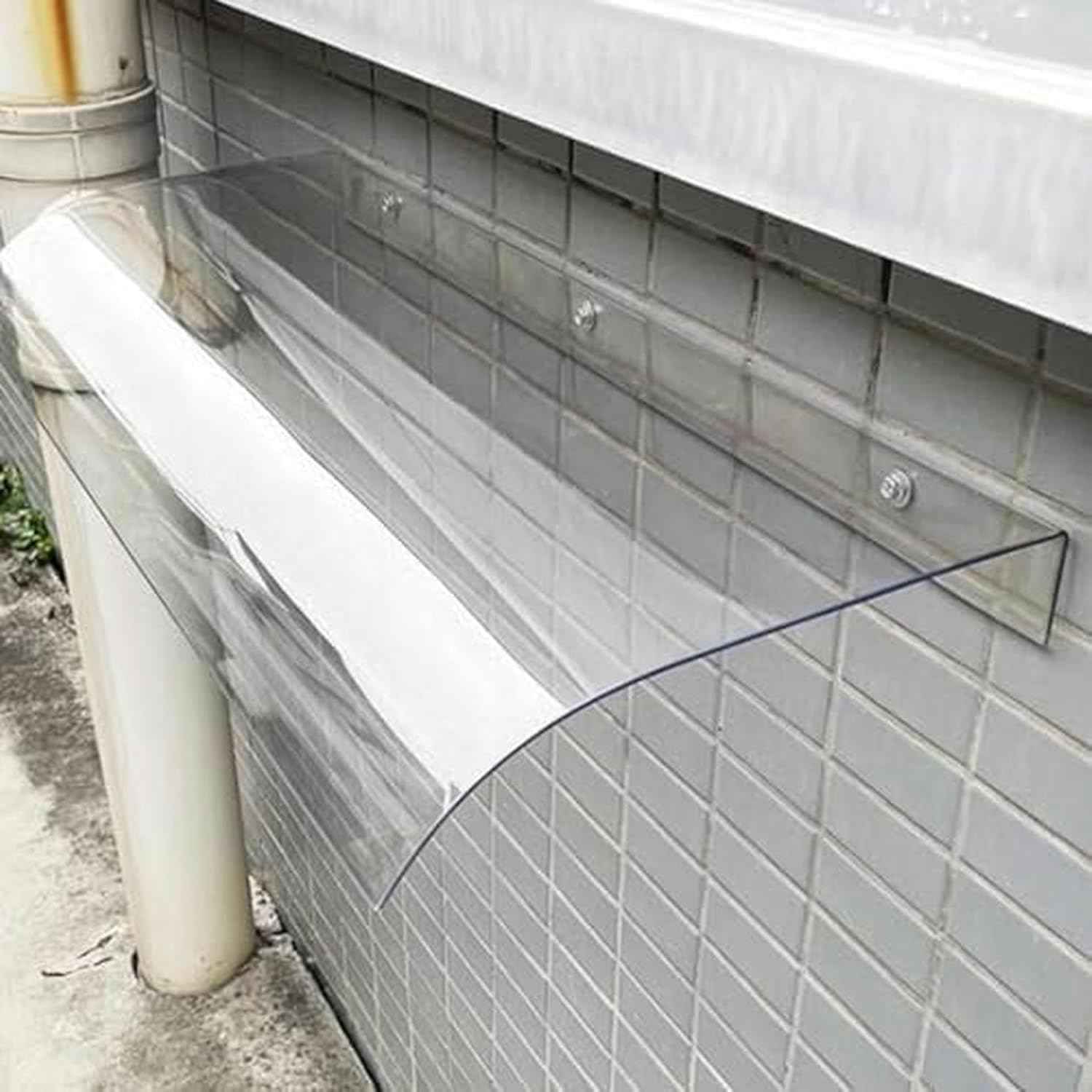 Window Awning Door Canopy Arched Sun Canopy,Invisible Front Door Canopy,Outdoor Garden Patio Sun Shetter Pergola,Roofing Rain Shelter,Polycarbonate Cover