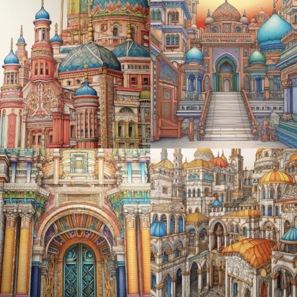 Architectural Wonders for Adults and Kids - Unleash Your Inner Designer: RELAXATION AND STRESS RELIEF GUARANTEED