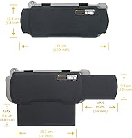 Vista 7 de Extensor de parasol para visera de automóvil, parasol antirreflejos para conductor o pasajero del asiento delantero, 1 pieza (negro)