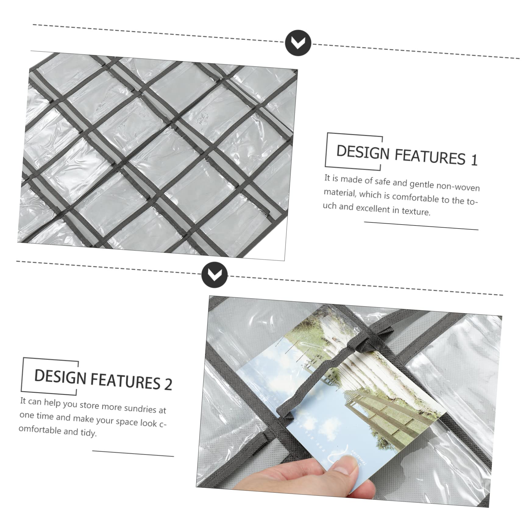KOMBIUDA 1pezzi Borsa Multitasche in Non Organizer per Articoli Vari Borsa da Appendere Parete Contenitore Portaoggetti Resistente e Pratico