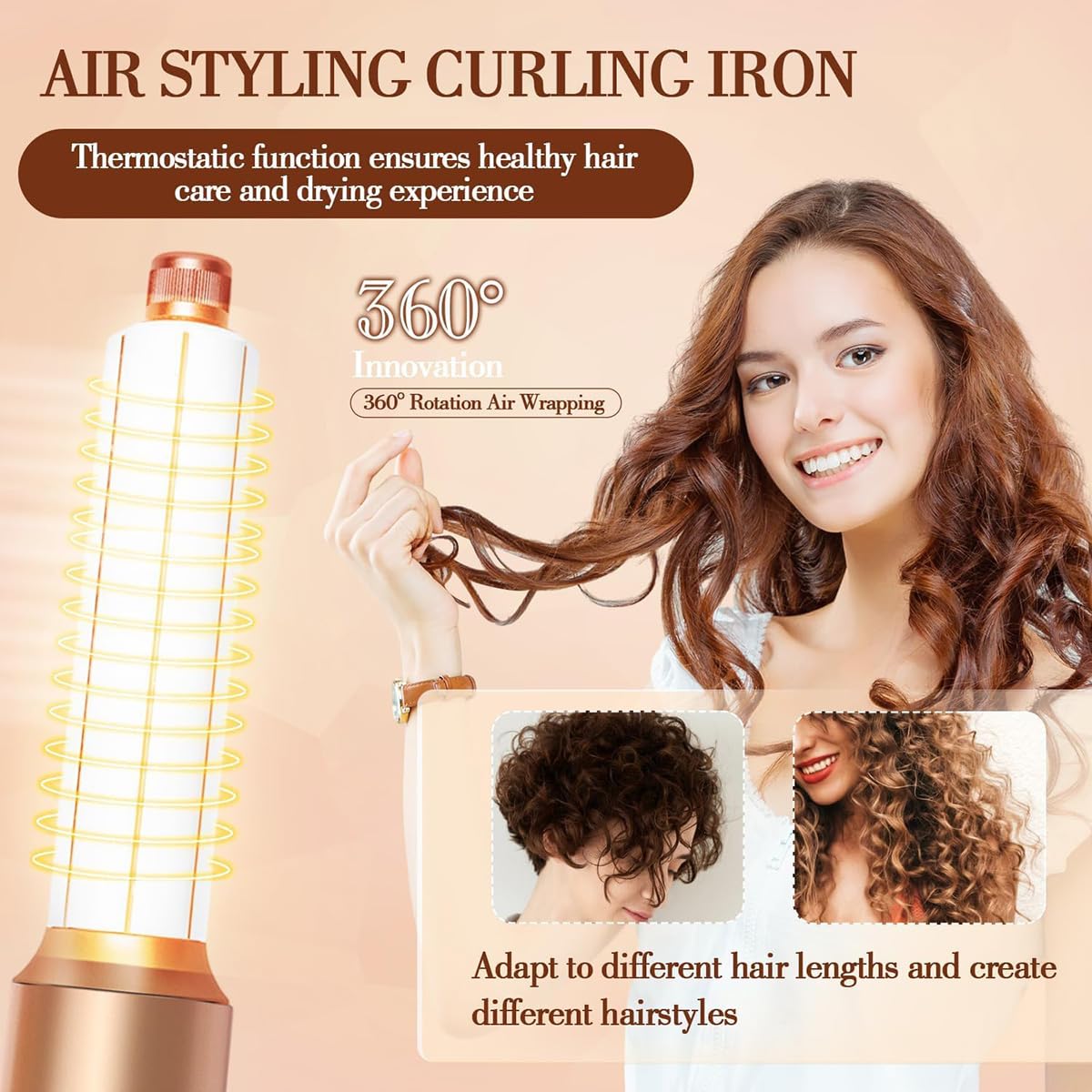 Hot Air Styler 7 en 1 – Secador de Pelo Profesional con Motor 110,000 RPM, Rizador con Efecto Coanda, Tecnología Iónica y 7 Cabezales Intercambiables