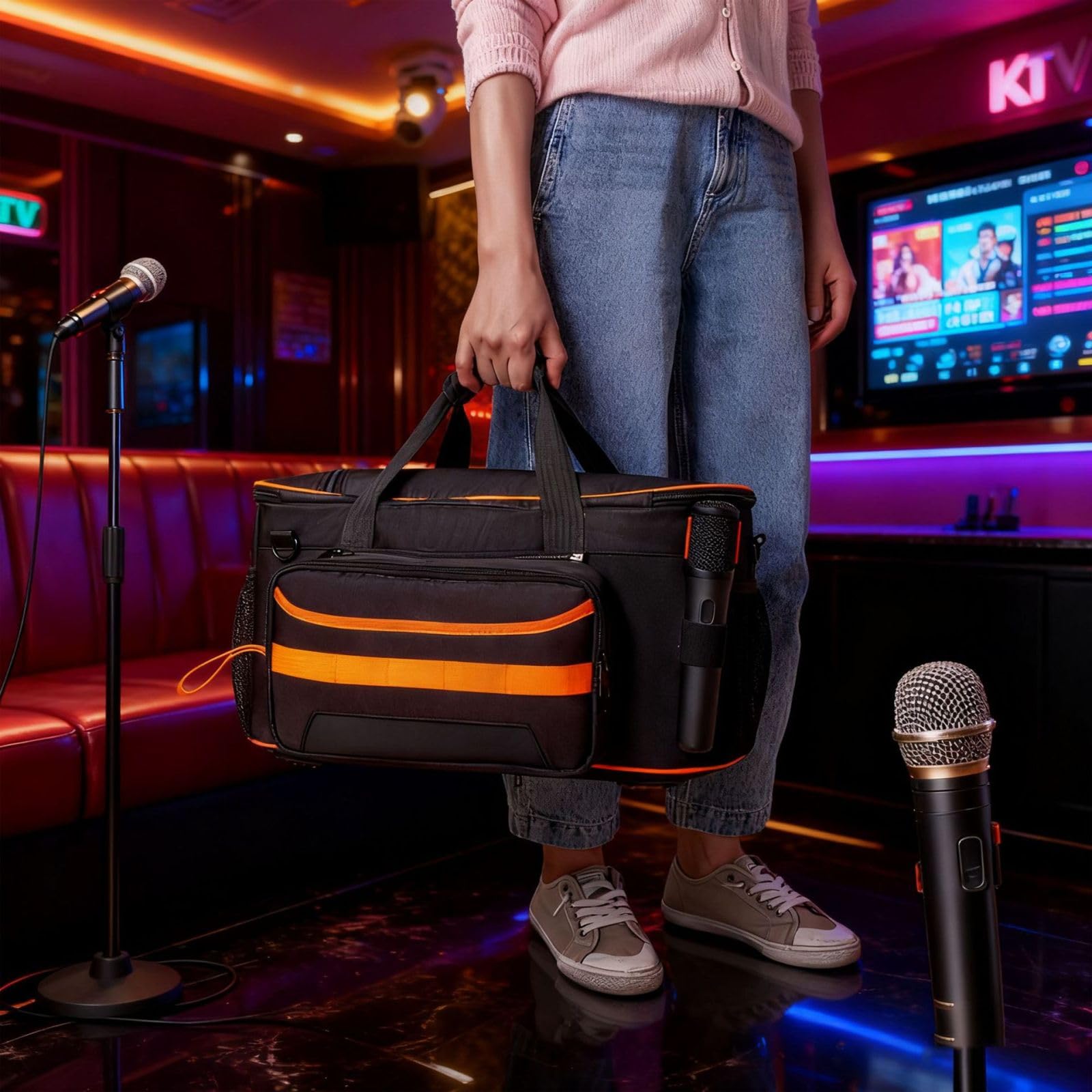 Pokrowiec na głośnik do JBL Partybox ON-THE-GO 2, przenośna torba do przechowywania, ochronna torba podróżna, materiałowa torba (bez paska na ramię)