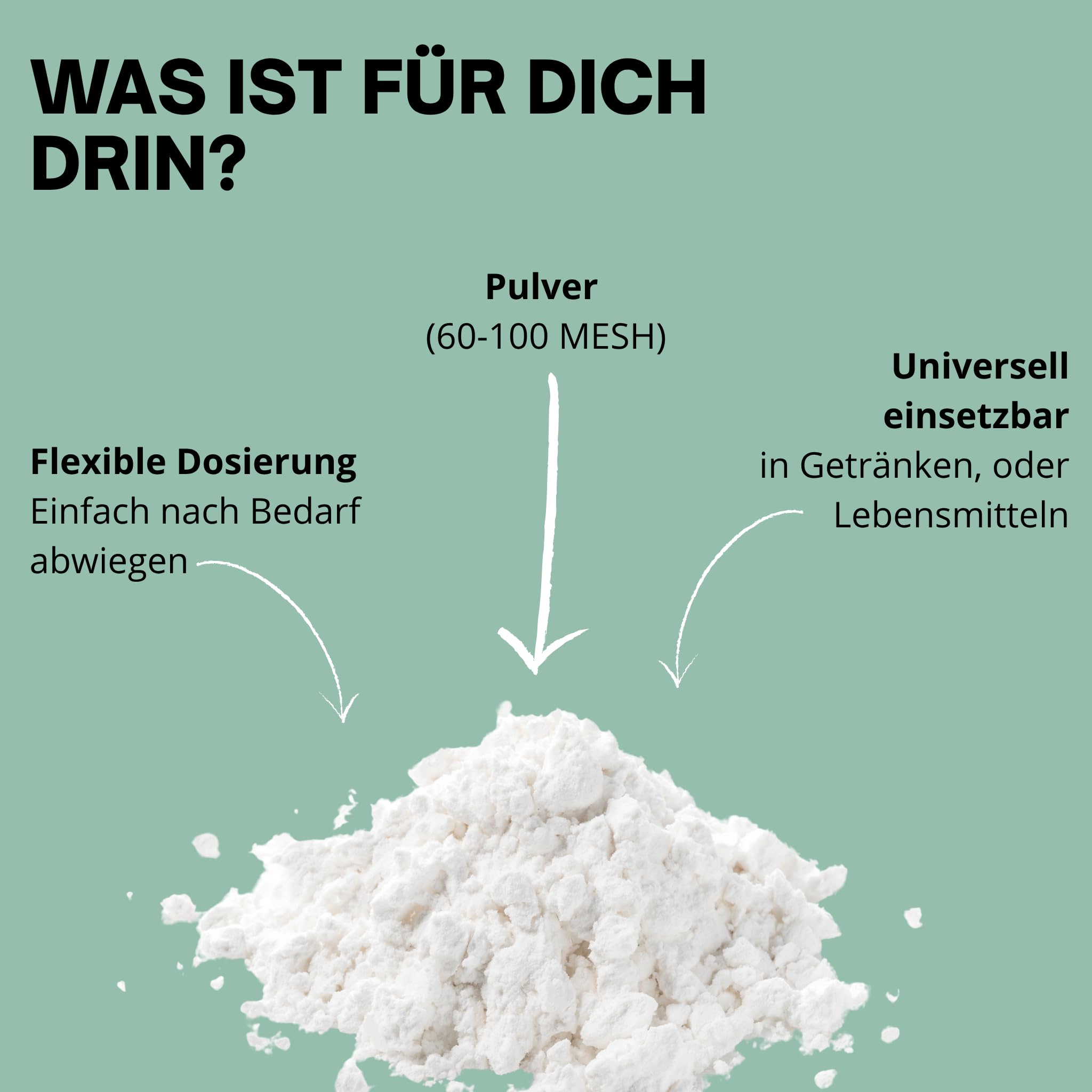 1 kg | Glucosamin HCl Pulver | Glucosaminhydrochlorid | fermentativ hergestellt | vegan | Rohstoff für Nahrungsergänzung | ohne Zusätze | INGREO