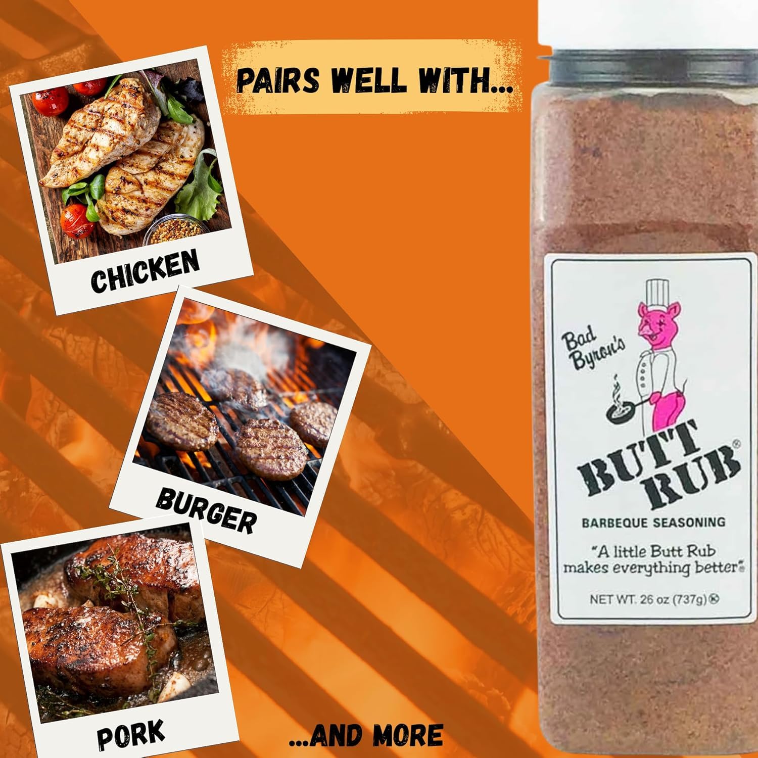 Bad Byron's Barbecue Rub, 26 Ounce | All-Purpose Dry Rub for Pork, Chicken, Beef & More