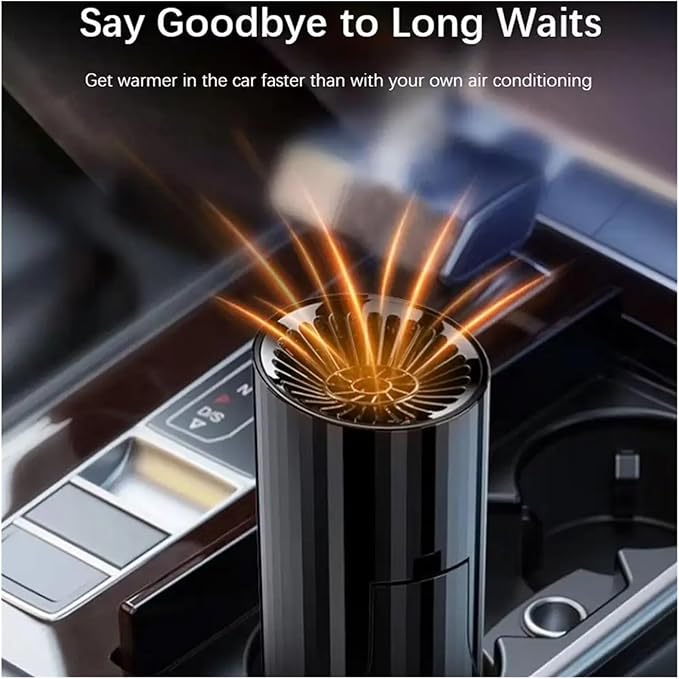 Calefactor Eléctrico Portátil para Auto 12V con Ventilador y Rotación 360° miniatura 4