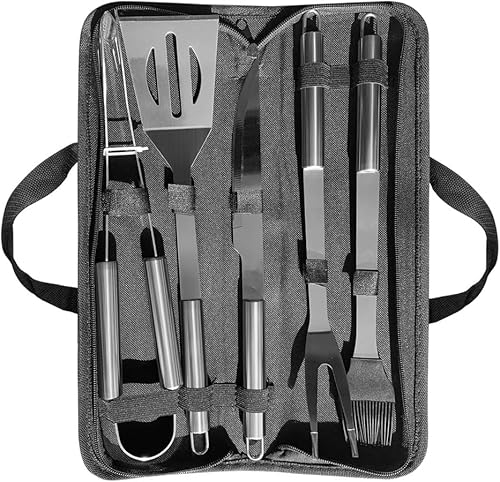 PTAPIPI Set de Utensilios para Barbacoa, Acero Inoxidable