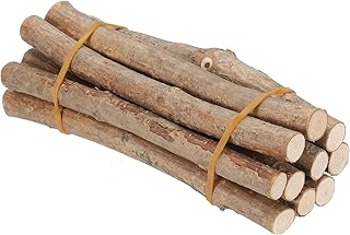 PATIKIL 10 Pcs 20cm Wood Log Sticks, Natural Wood Craft Sticks, Dried Wood Sticks Wooden Branches for DIY Crafts Accessory Decor Photo Props, Wood Color
