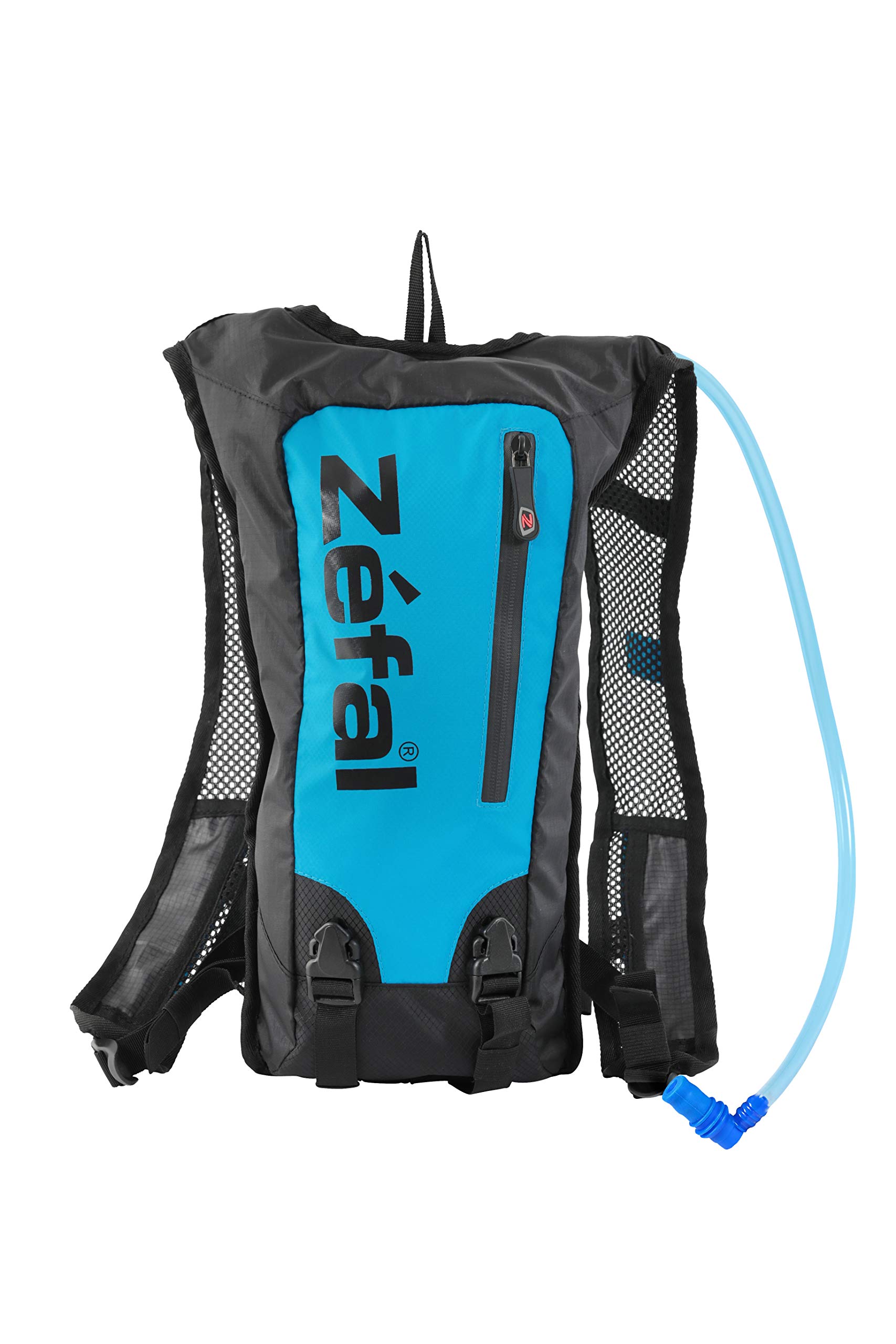 Zéfal Z Hydro Race - Mochila de Hidratación MTB Bicicleta Ligera y Minimalista 1 Litro + Bolsa de Agua de 1,5 L Incluido - Negro y Azul