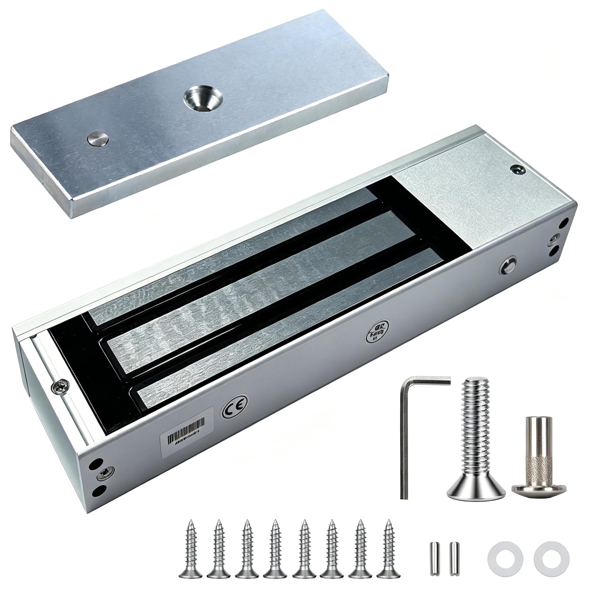 Uhppote Silver 500Kg 1200Lbs Holding Force Single Door Electric Magnetic Lock Fail Safe Mode