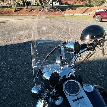 HECASA Detachable Windshield Compatible with 00-17 Harley Davidson