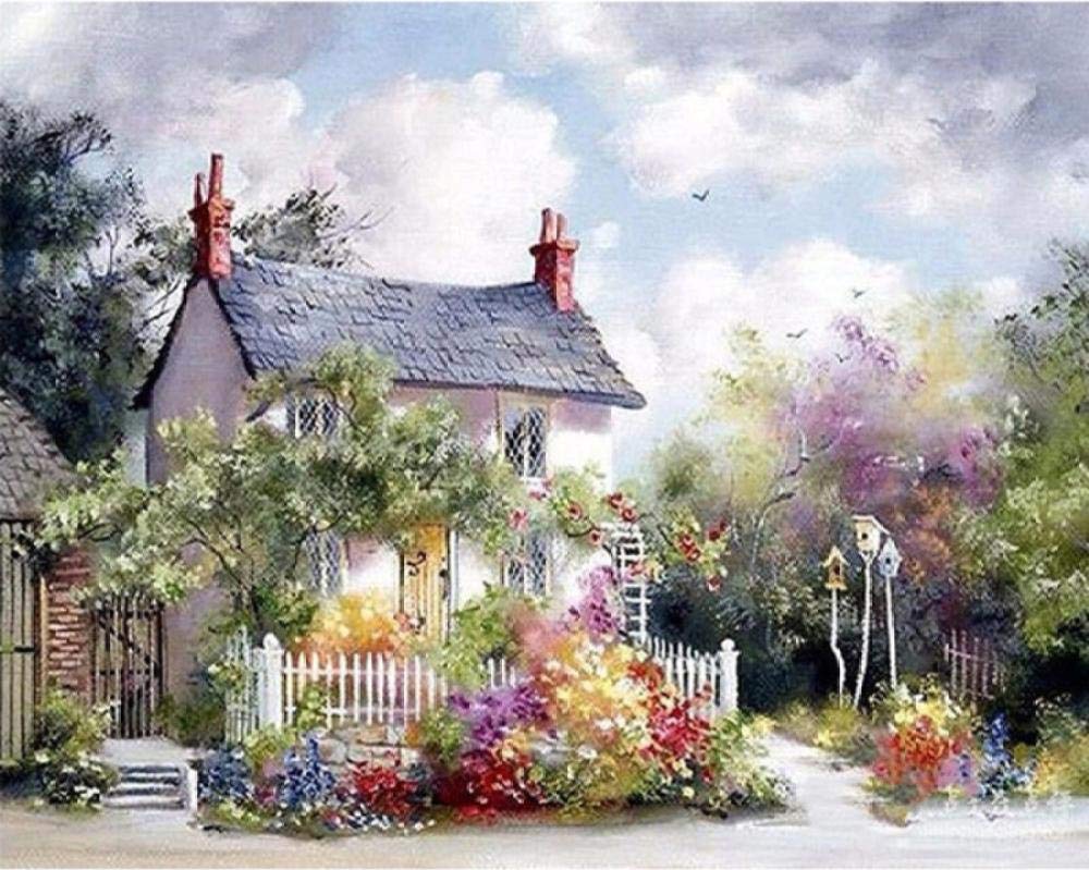 Peinture par numéros jardin anti-stress pour réussir sa toile 40x50