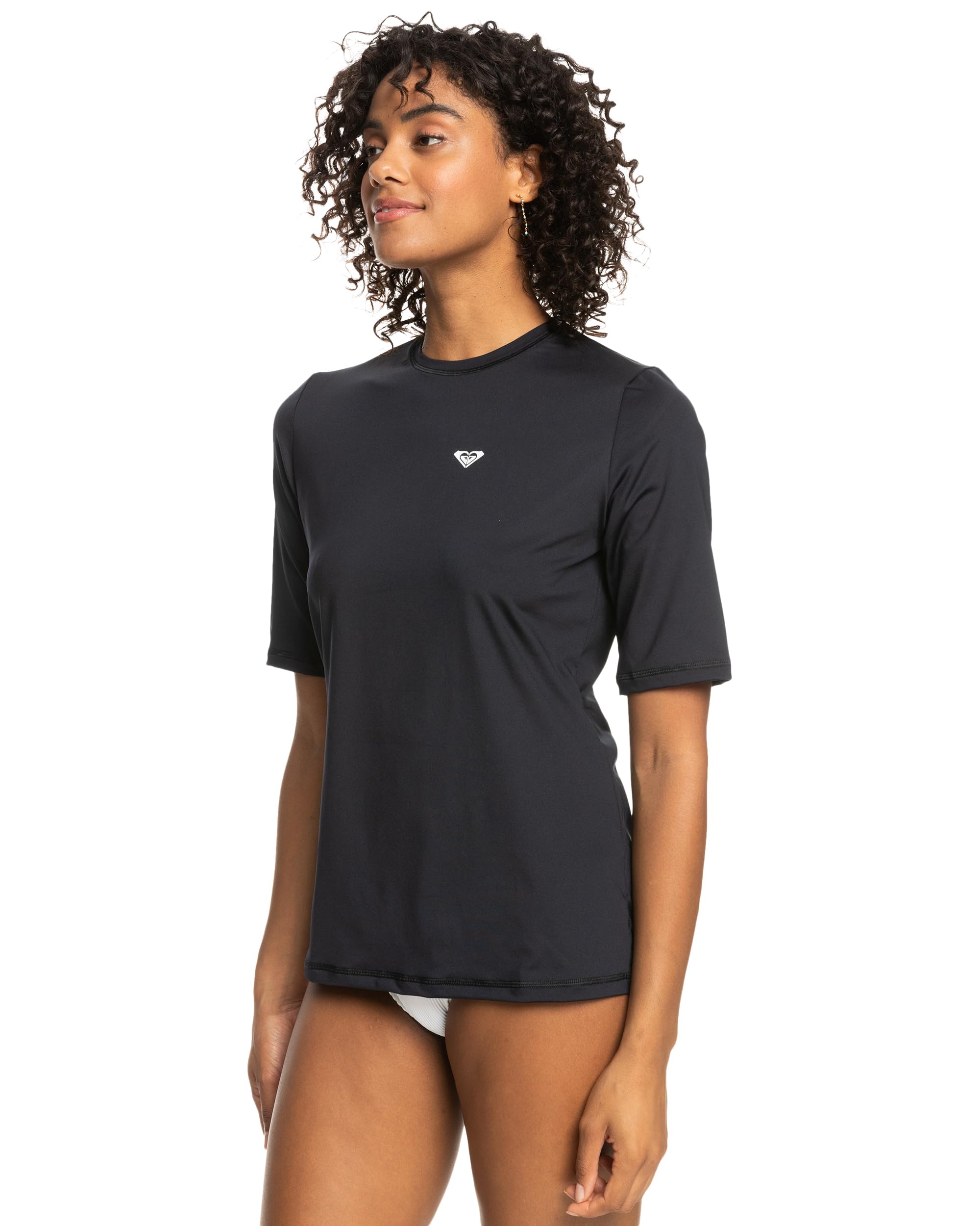 Roxy Enjoy Waves Short Sleeve Loose Fit Rashguard Camisa de protección de Sarpullido para Mujer