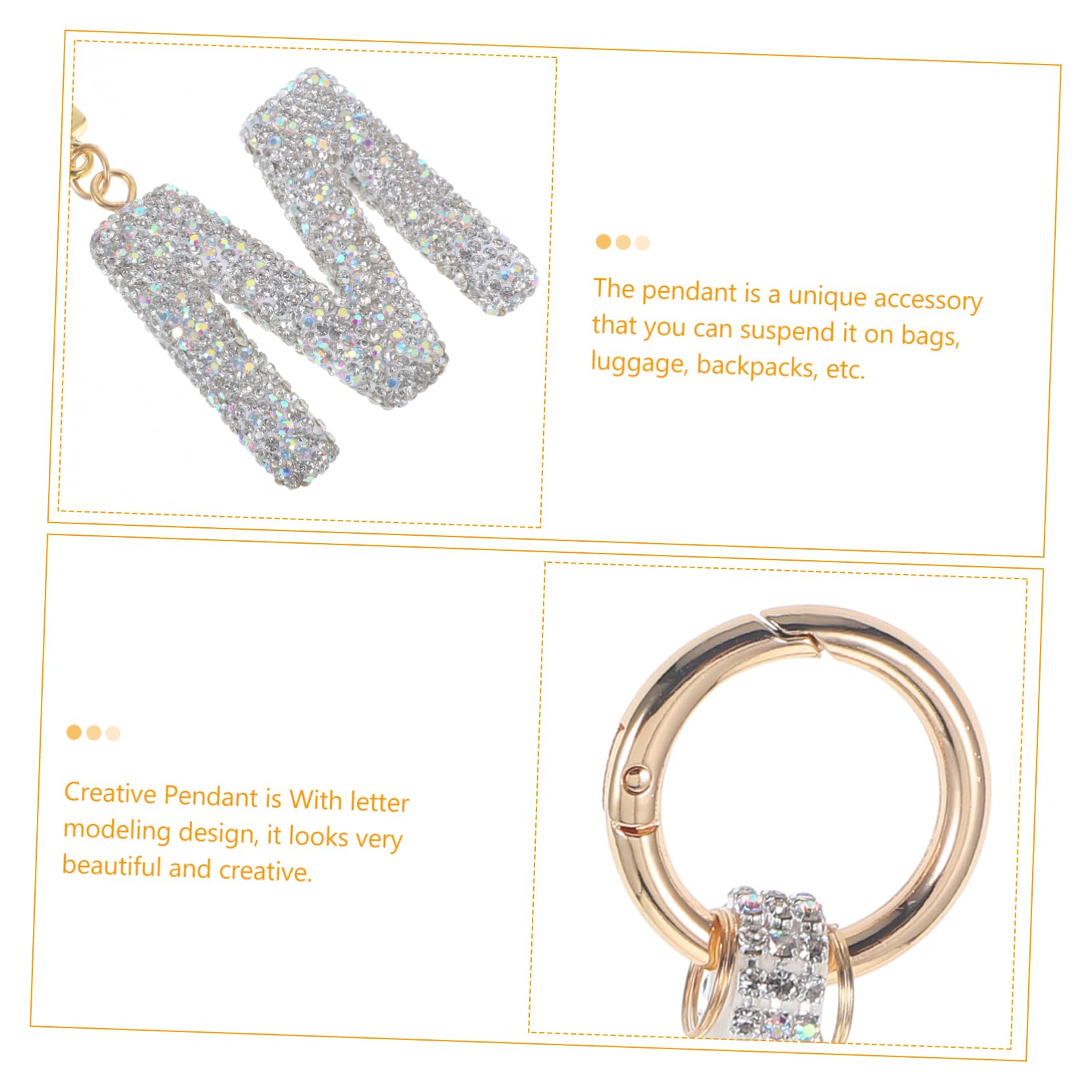 5stücke Schlüsselanhänger Mit Buchstaben Und Strass Glänzender Schlüsselring Für Handtaschen Modischer Alphabet Schlüsselanhänger Für Frauen Und Mädchen Für Persönliche