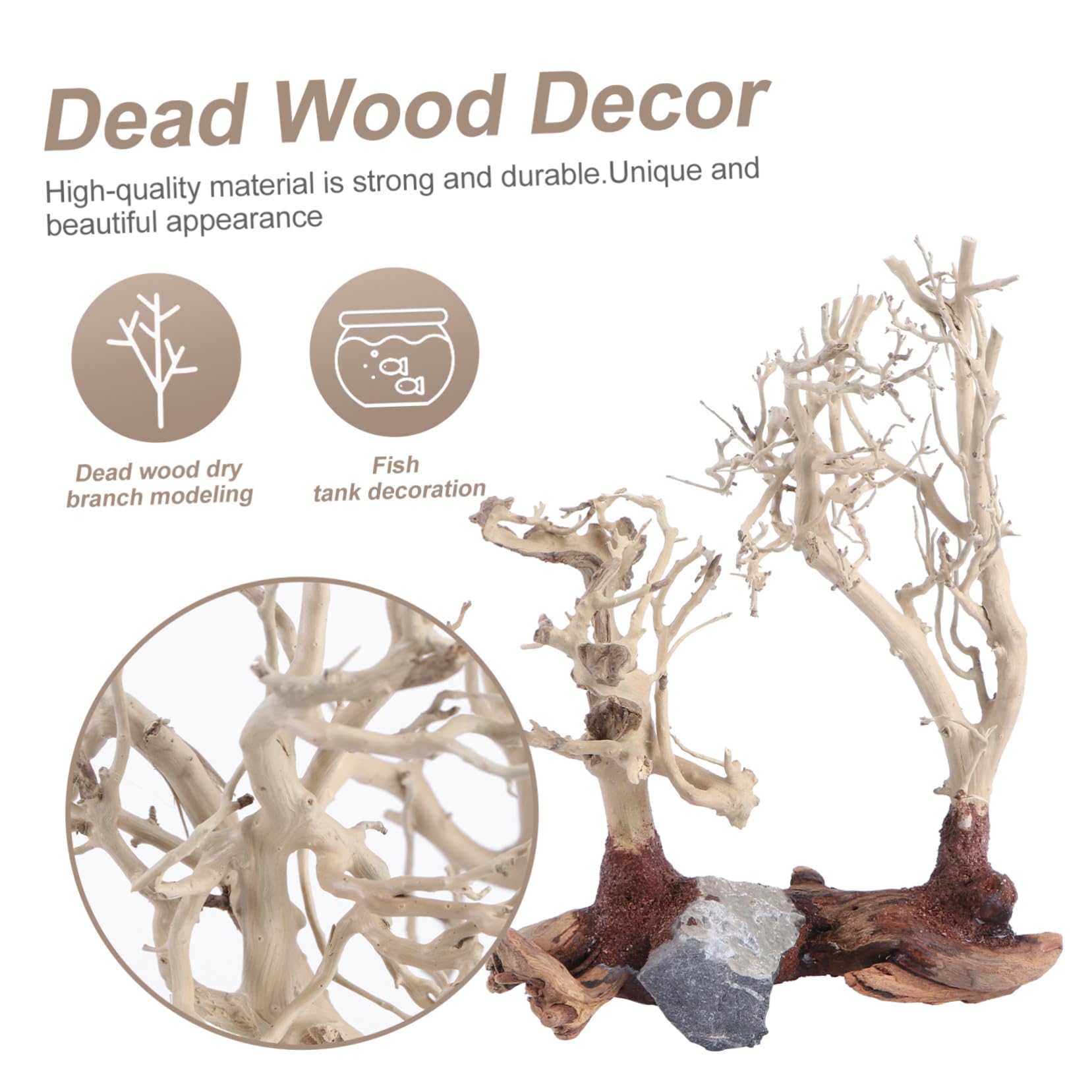 Toddmomy 3piezas Adorno De Acuario Forma De Ramas Secas Decoración Natural para Peceras y Acuarios Acuático Único y Vitalidad