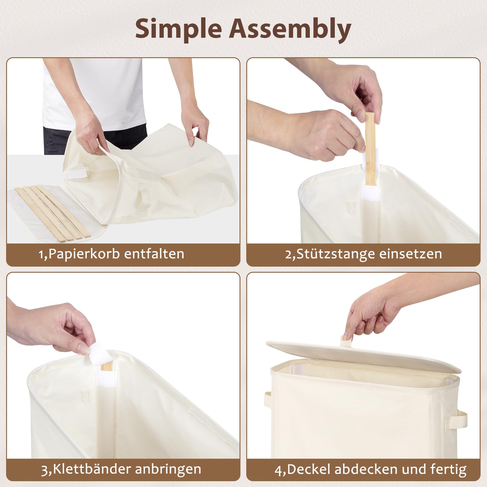 33L Porta Rotolo Carta Igienica da Terra, Mobiletto Cestini Bagno Portaoggetti, Contenitore Carta Igienica con Coperchio für 9-16 Rollen Klopapier, Beige