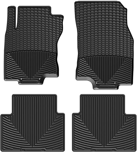 WeatherTech Alfombrillas para todo tipo de clima para Nissan Rogue - 1 y 2 fila (W412-W217), color negro